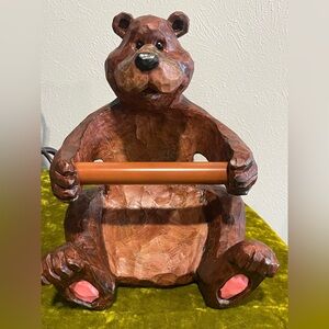 Resin  Bear Paper Towel Holder, New in box